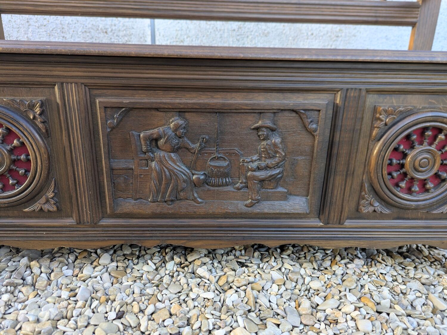 Large Breton storage bench for the entrance.