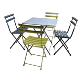 Garden furniture square table 4 folding chairs
