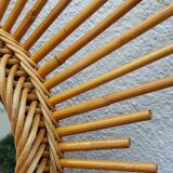 Rattan sun mirror 60 - 66x66xm