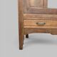 Art Deco bonnetière wardrobe from Paris in raw and solid oak.