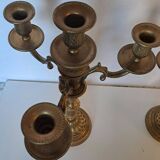 Pair of bronze candlesticks