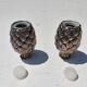 Salt and pepper pineapple silver metal