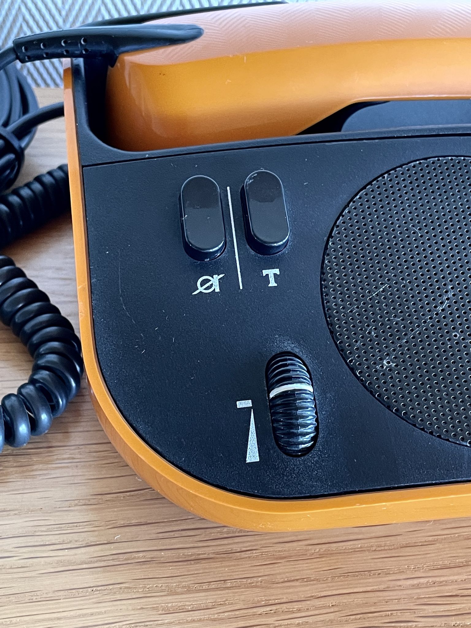 Phone orange pop art vintage telic ptt 1975 design f. quirin