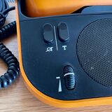 Phone orange pop art vintage telic ptt 1975 design f. quirin