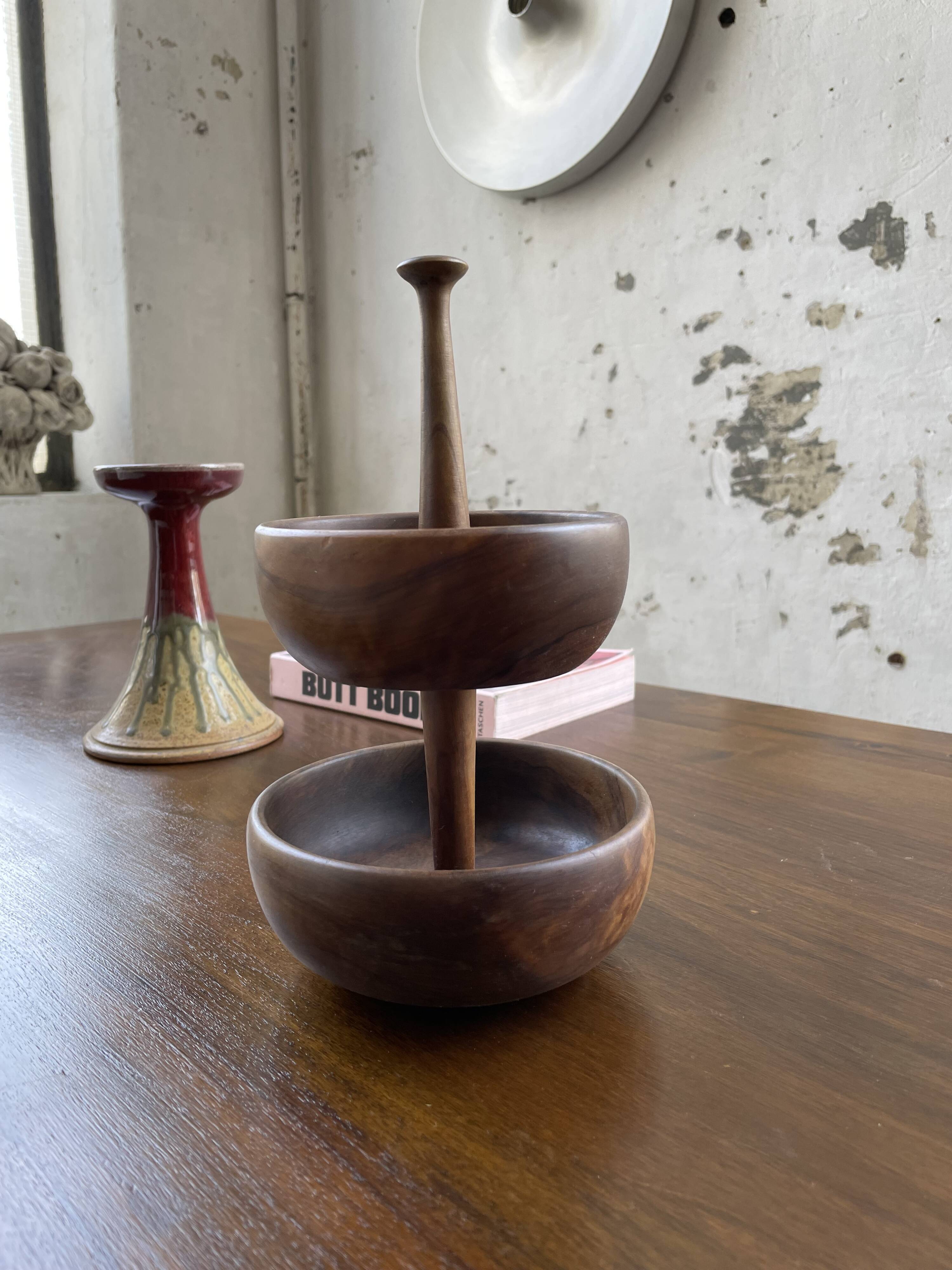 Wooden cocktail dish