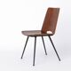 Mid Century Danish Chair 1950s Teak Plywood Chair, Scandinavian Vintage