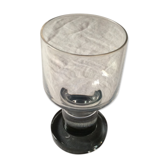 Glass with grey smoked glass base, vintage