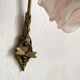Flower and dragonfly wall lamp in art nouveau style brass