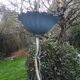Lustre fleuri blue enamelled sheet chandelier 80s vintage