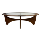 G-Plan Astro oval coffee table in teak and glass – Mid-century icon