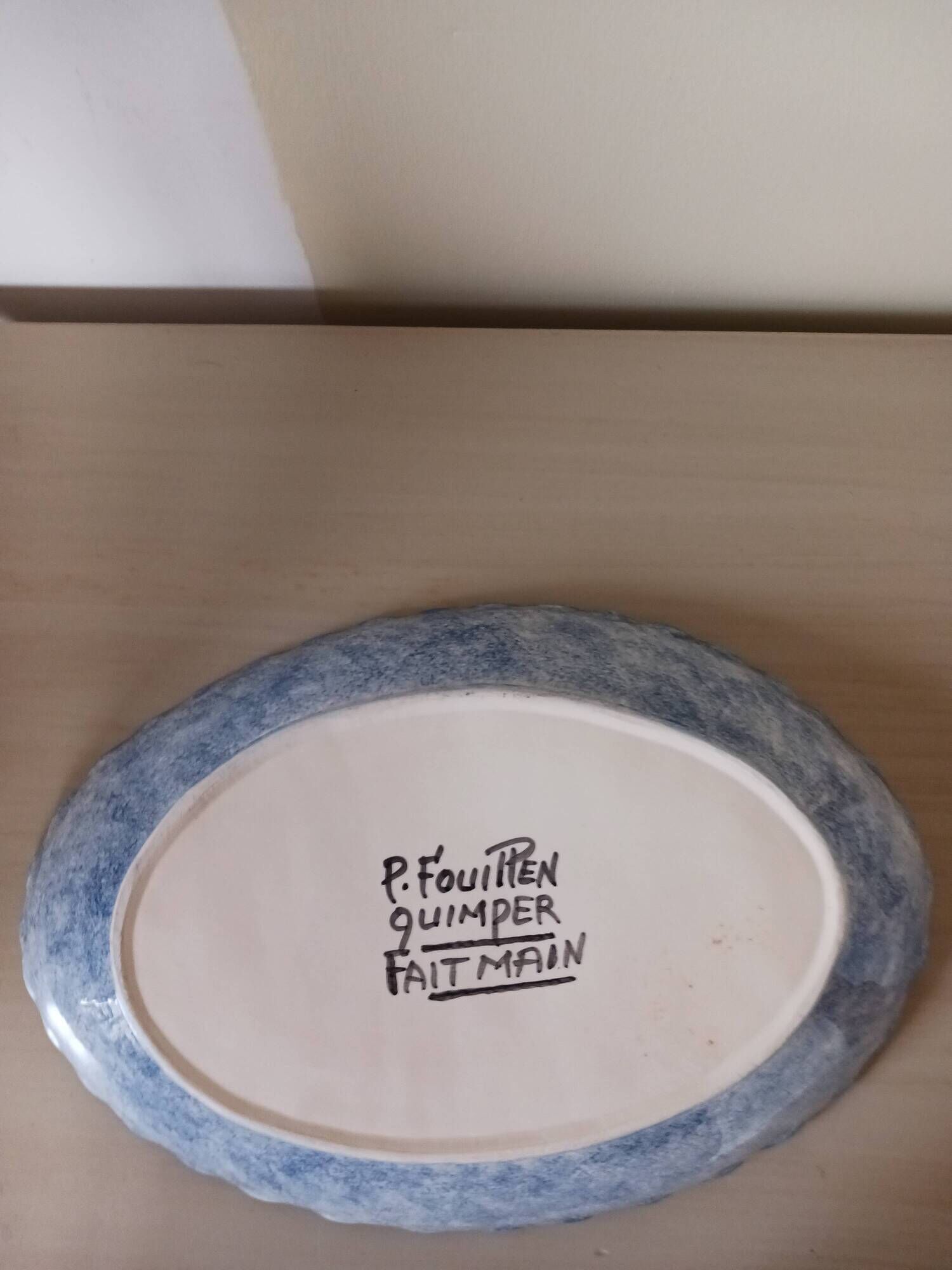 Earthenware plate by Paul Fouillen.