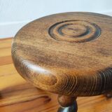 Pair of vintage 1950s tripod stools