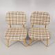 Pair of lounge armchairs in Scottish fabric 1950s Sweden