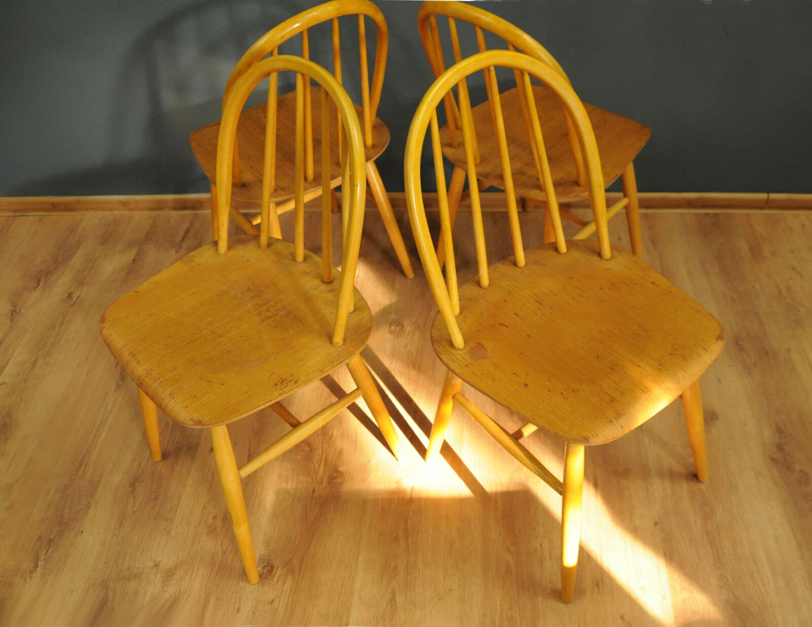 Set of 4 chairs by Ilmari Tapiovaara model Fanett