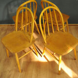 Set of 4 chairs by Ilmari Tapiovaara model Fanett