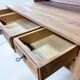 Louis XVI style graduated desk in solid cherry wood, renovated.