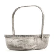 Art Deco nut basket, silver-plated metal, Norblin, Poland, 1930s