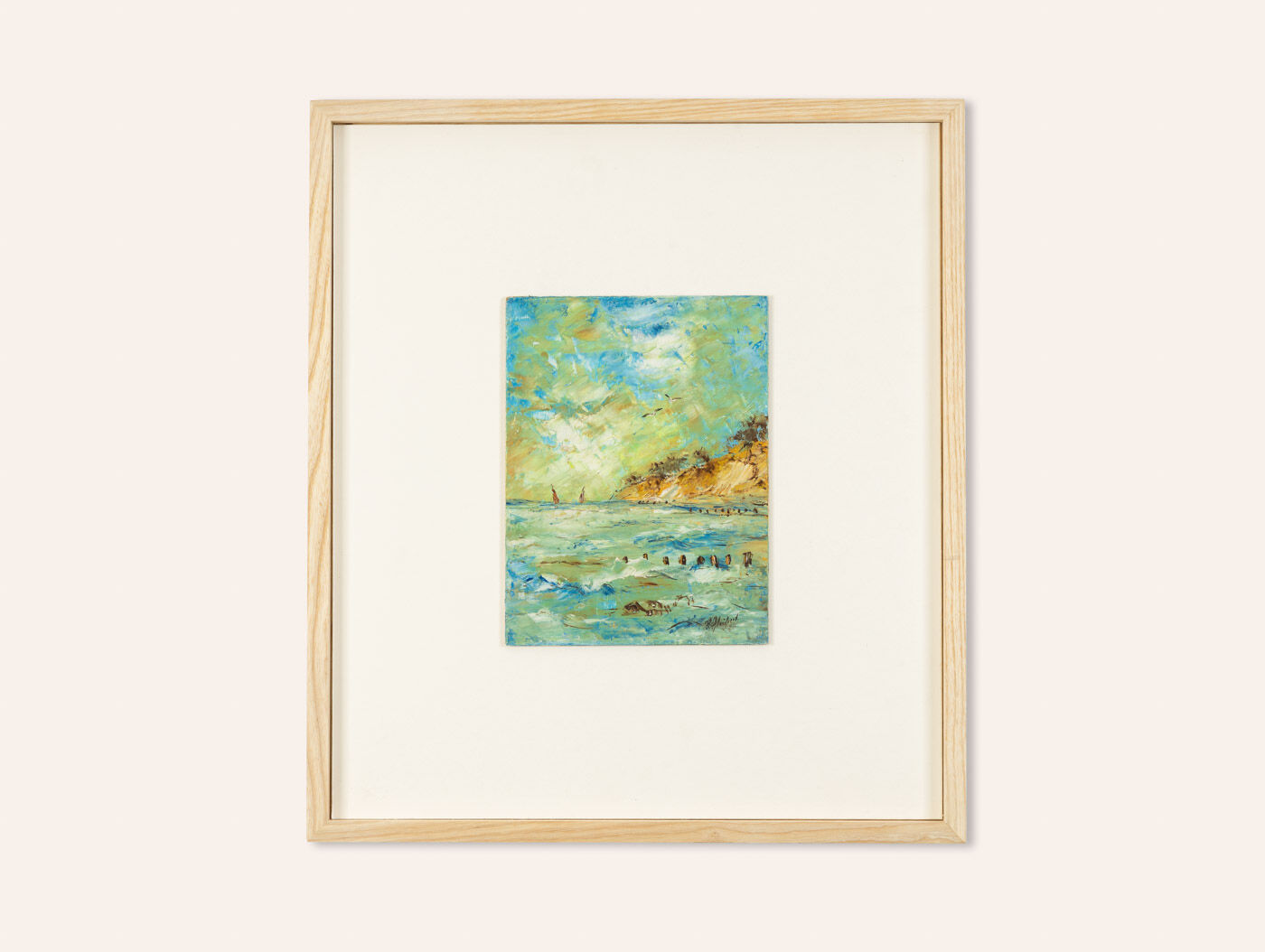 Seacoast, oil on plate