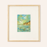 Seacoast, oil on plate