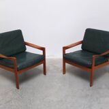 Danish pair of easy chairs by Illum Wikkelsø for Niels Eilersen, 1960s