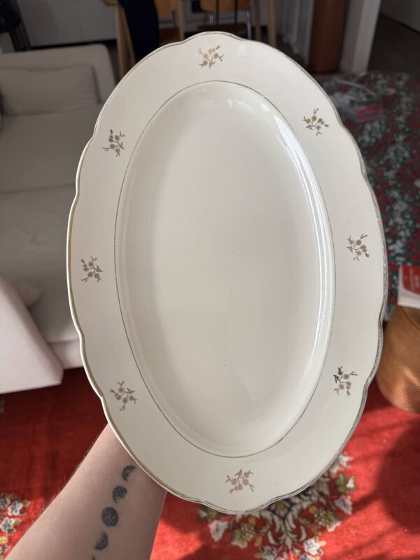 Grand plat de service ancien Villeroy & Boch Mettlach
