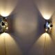 Paire d'appliques  Space Art années 70 inox