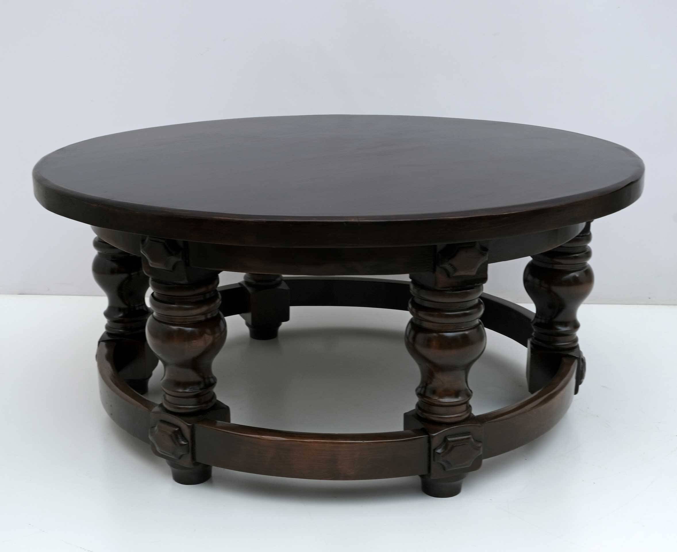 20th Century Louis XIII Style Walnut Coffee Table