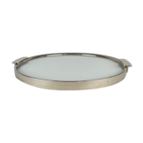 1930's art deco chrome round tray