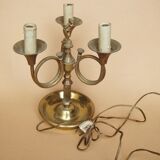 American table lamp 3 brass lights, 1950