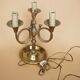 American table lamp 3 brass lights, 1950