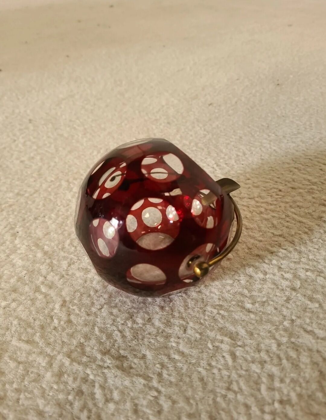 Ashtray in glass and brass 1960s