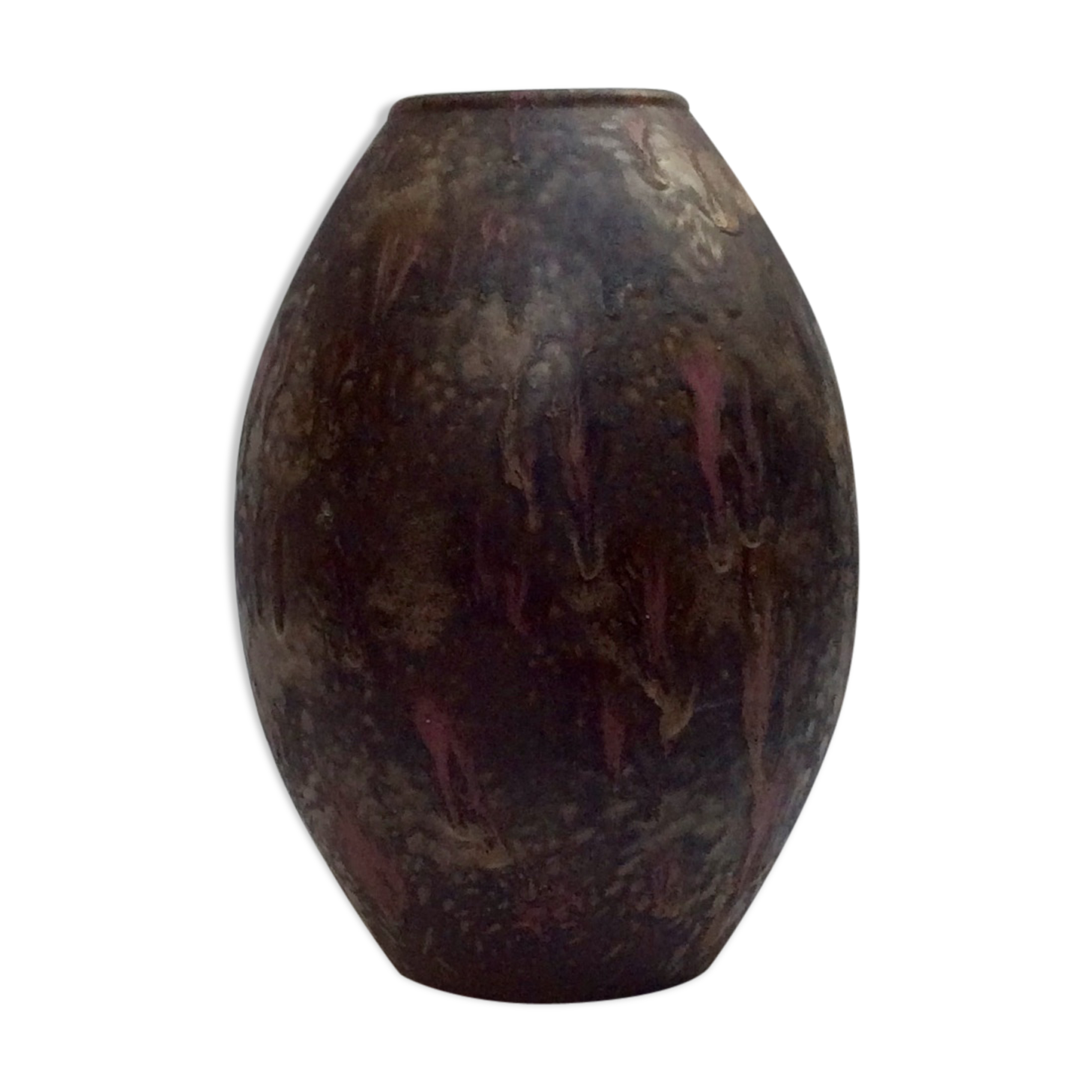 Vintage ceramic vase stamped numbered dimension: height -32cm- diameter -23.5cm-