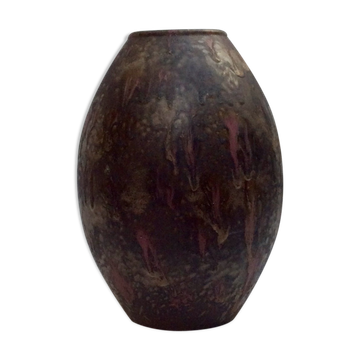 Vintage ceramic vase stamped numbered dimension: height -32cm- diameter -23.5cm-