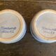 Pair of antique bowls handarbeit salt glaze blue decor vintage #d662