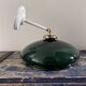 Tilting wall light in green opaline