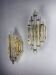 Pair of large Venini sconces, Triedi cut glass, Italy, circa 1970s