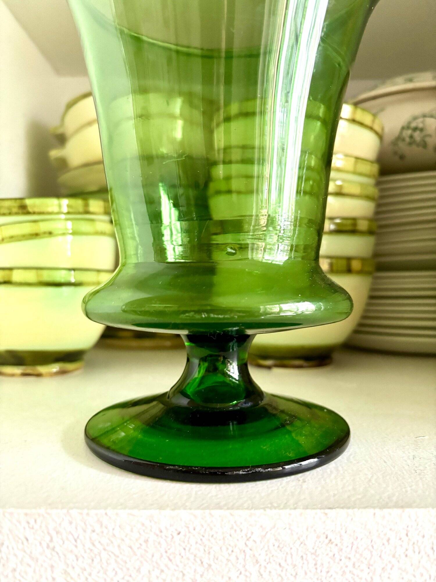 Medici vase in green glass