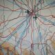 Rossignol school poster from the 50s map of France train railways planes