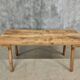 Antique dining table rustic work table chestnut wood 68x170 cm