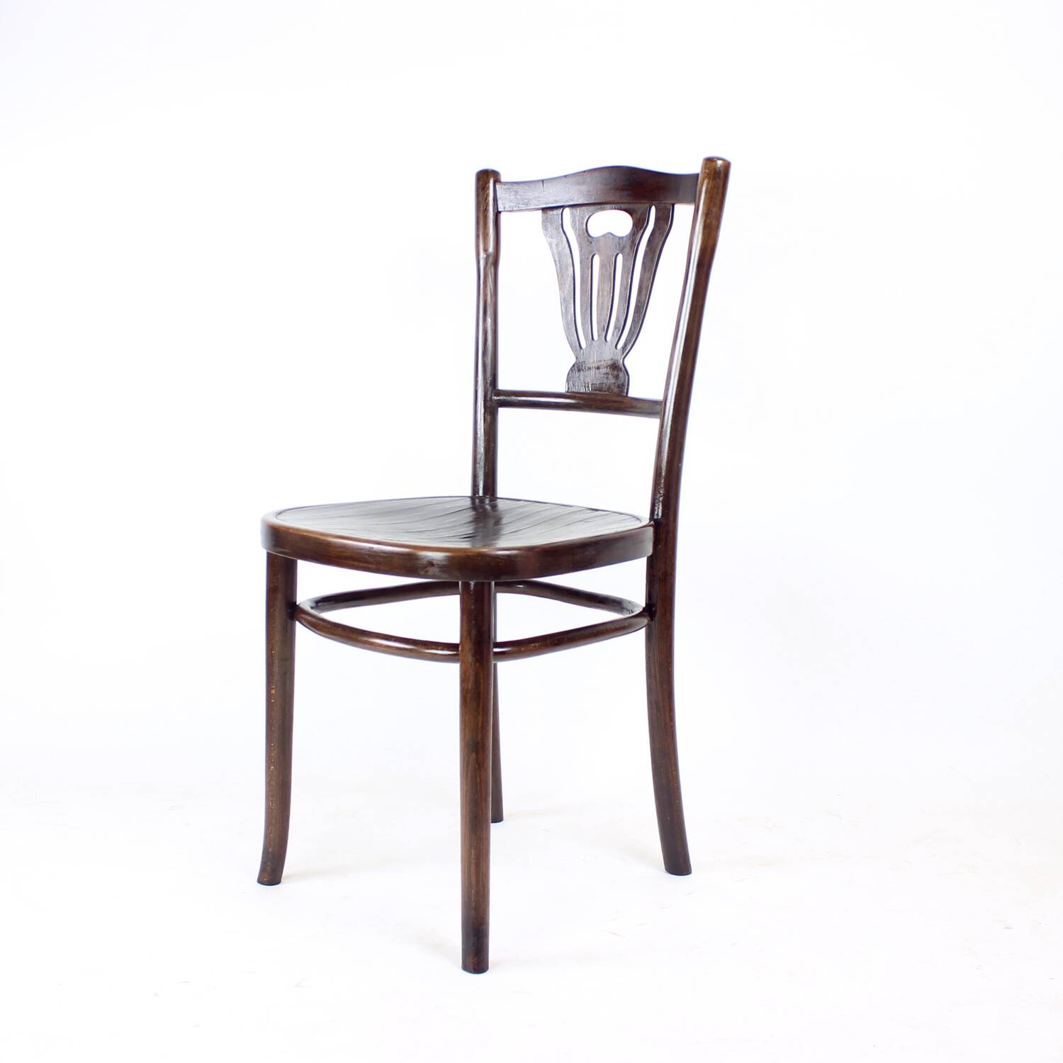 1950s Vintage Bistro Oak Chair, Czechoslovakia