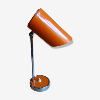 Lampe de bureau en métal orangé des années '50'