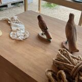 Small countertop made of raw wood