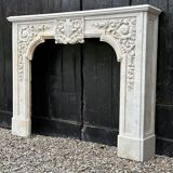 White carrara marble fireplace circa 1880