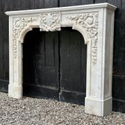 White carrara marble fireplace circa 1880
