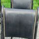 Set of 6 folding chairs, 70s design, 3 leather, 3 moleskin