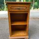 English solid wood bedside table with drawer