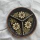 Compartment plate Alsatian pottery vintage floral pattern