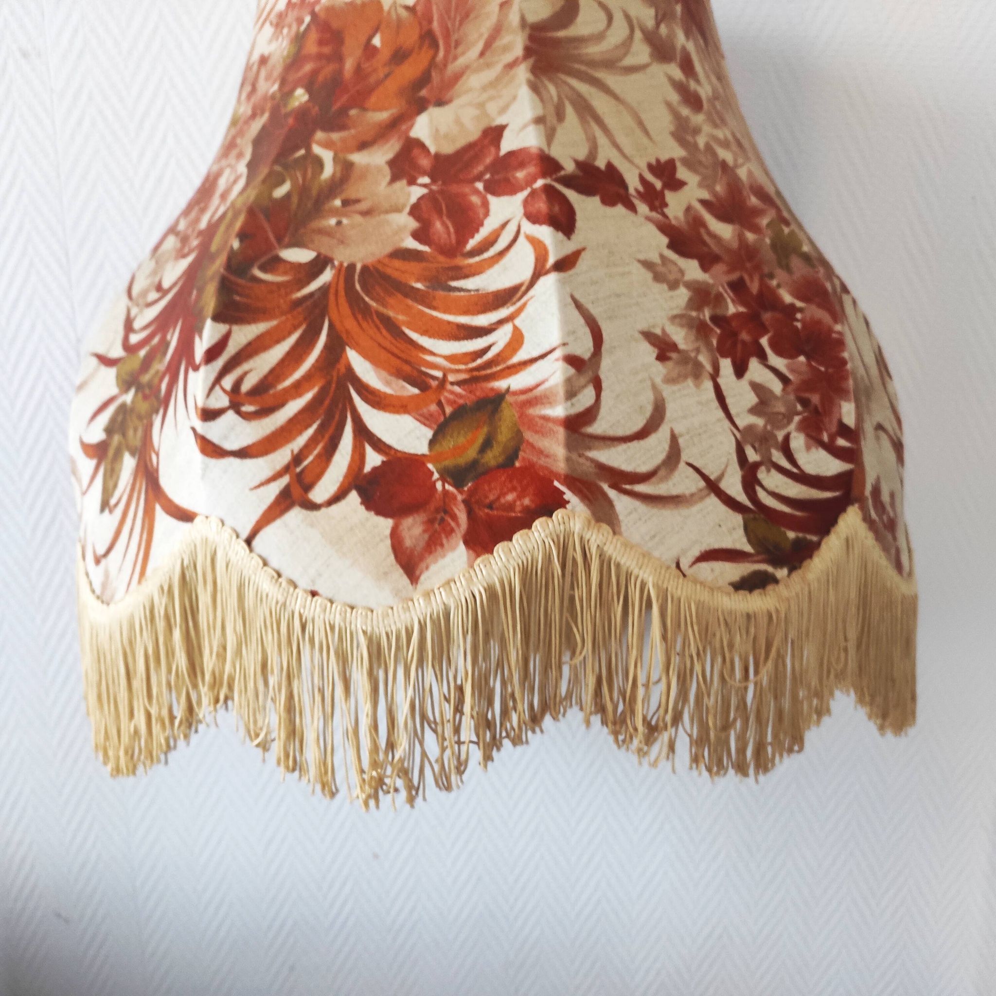 Abat-jour vintage en tissus grand volume
