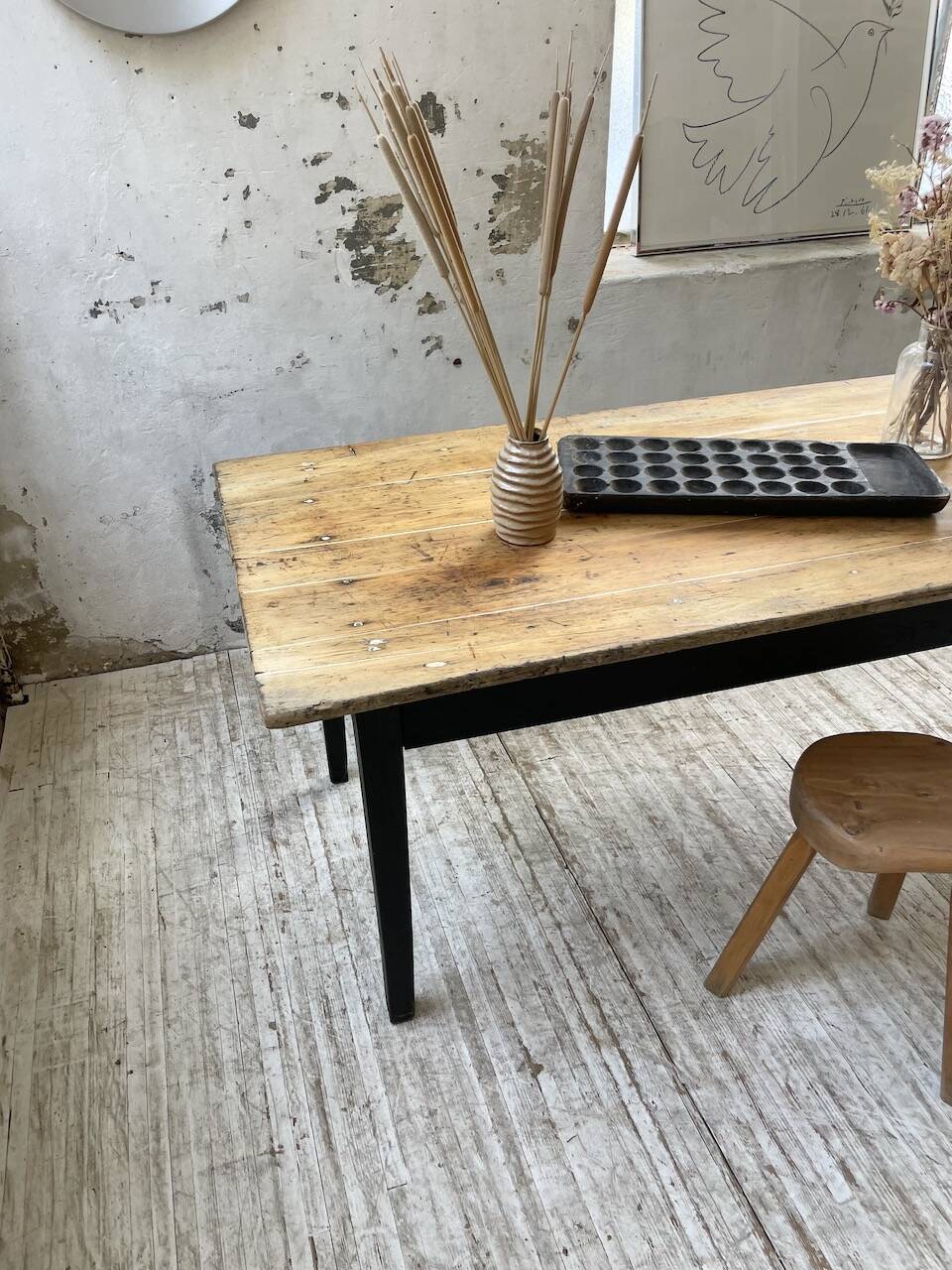 2m pine and oak farmhouse table