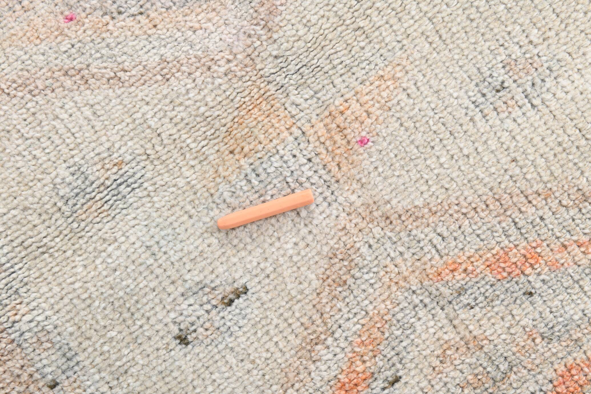 3x12 Pale Orange Beige Turkish Vintage Runner Rug, 86x352Cm SK 18322